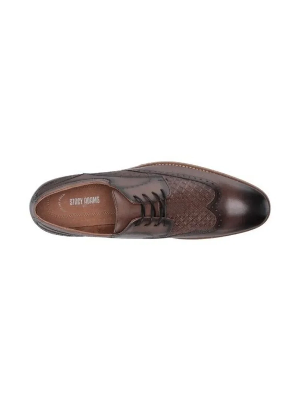 New Stacy Adams Fallon Gray Wingtip Oxford Dress Shoes Men’s 11.5M